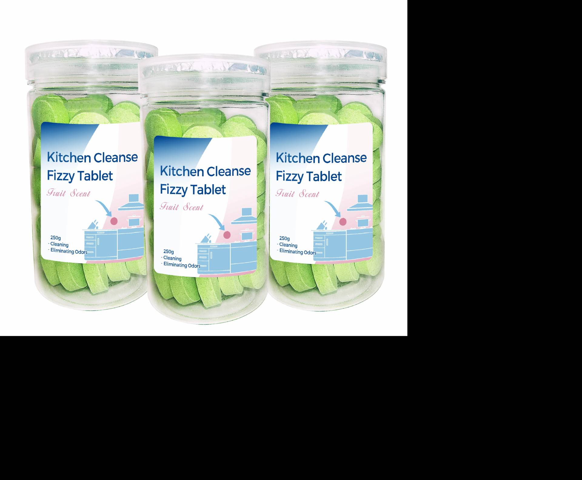 Super Concentration Kitchen Bathroom Tablets Cleaner Detergent Powerful Stain Oil Remover Effervescent Cleaning